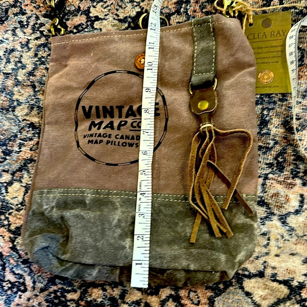 Clea Ray Brown canvas Crossbody Bag - Picture 5 of 9